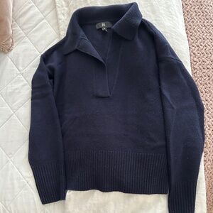 Banana Republic navy polo cashmere sweater M